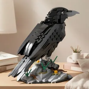 MOC 357pcs Raven Building Blocks Set Animal Model Bird Bricks Best for Christmas, Perfect for Halloween Gifts Birthday Gift