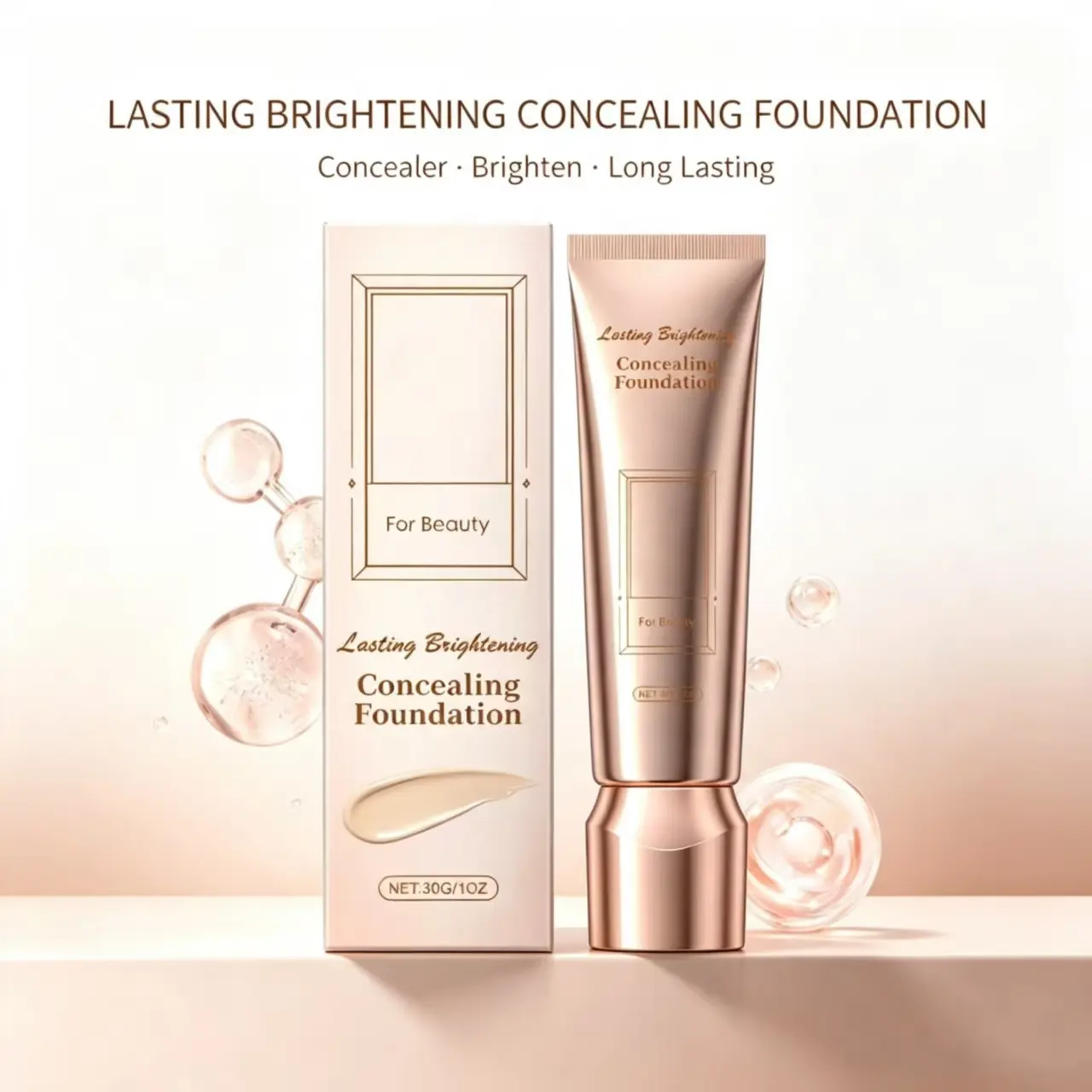 Concealer Liquid Foundation, Hydrating Lightweight Long Lasting No Fade, Refreshing Moisturizing Skin Care Dewy Finish Daily Base Makeup,Radiant,Serum,Foundation with SPF 50,freckle,forever,bloom,water,resistant,faux,tint,olive