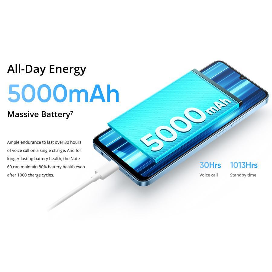 Realme Note 60 Global Version Unlocked 6+128G, T612 Octa-Core Processor, 6.745 Inch Display, 32MP+5MP Dual AI Camera