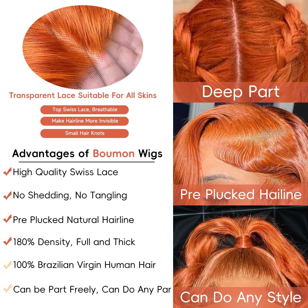Ginger Lace Front Wigs Human Hair Pre Plucked 200% Density Hd Lace Front Wig 13x6 Ginger Orange Body Wave Lace Frontal Wigs Human Hair Ginger Lace Front Wigs Human Hair Pre Plucked 200% Density Hd Lace Front Wig 13x6 Ginger Orange Body Wave Lace Frontal Wigs Human Hair