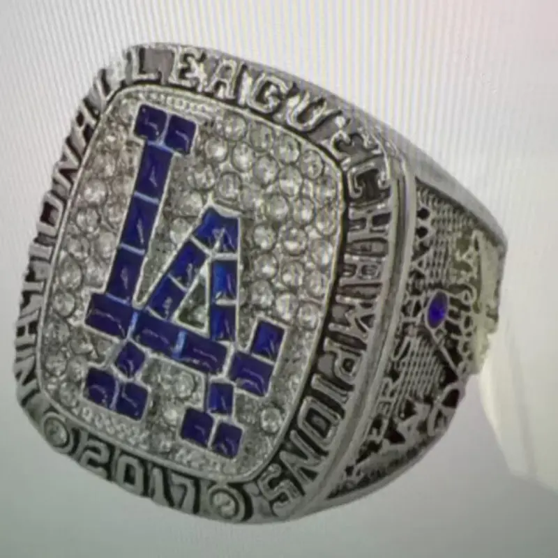 2017 Los Angeles Dodgers World Series Championship Ring, High-Quality Design, Perfect Gift for Sports Lovers, Elegant Precious Desktop Decor