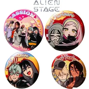 Anime Alien Stage Mize Sua Ivan Till Cosplay Badge Cartoon Metal Brooch Bag Costume Corsage Pins Jewelry Accessories