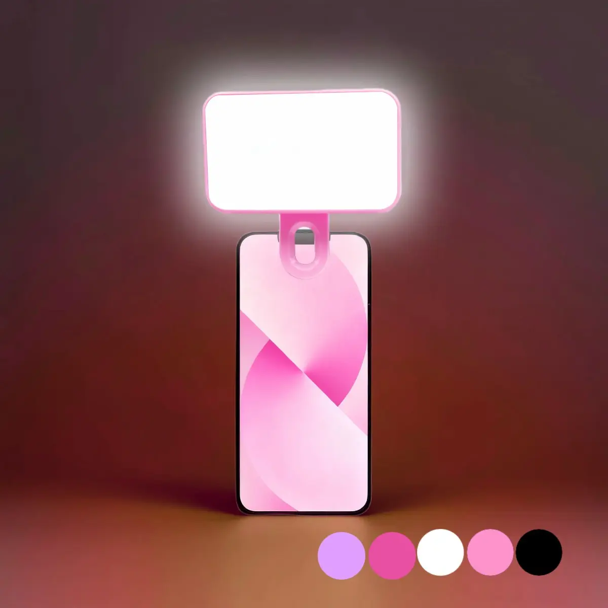 Portable LED Fill Light Selfie Light, Mini Phone Clip Light, Adjustable Brightness Three-Color Rechargeable Battery, Ideal for For Camping, RoomDecoration, VideoConference Lighting, Photography,Laptop Use,150mAh