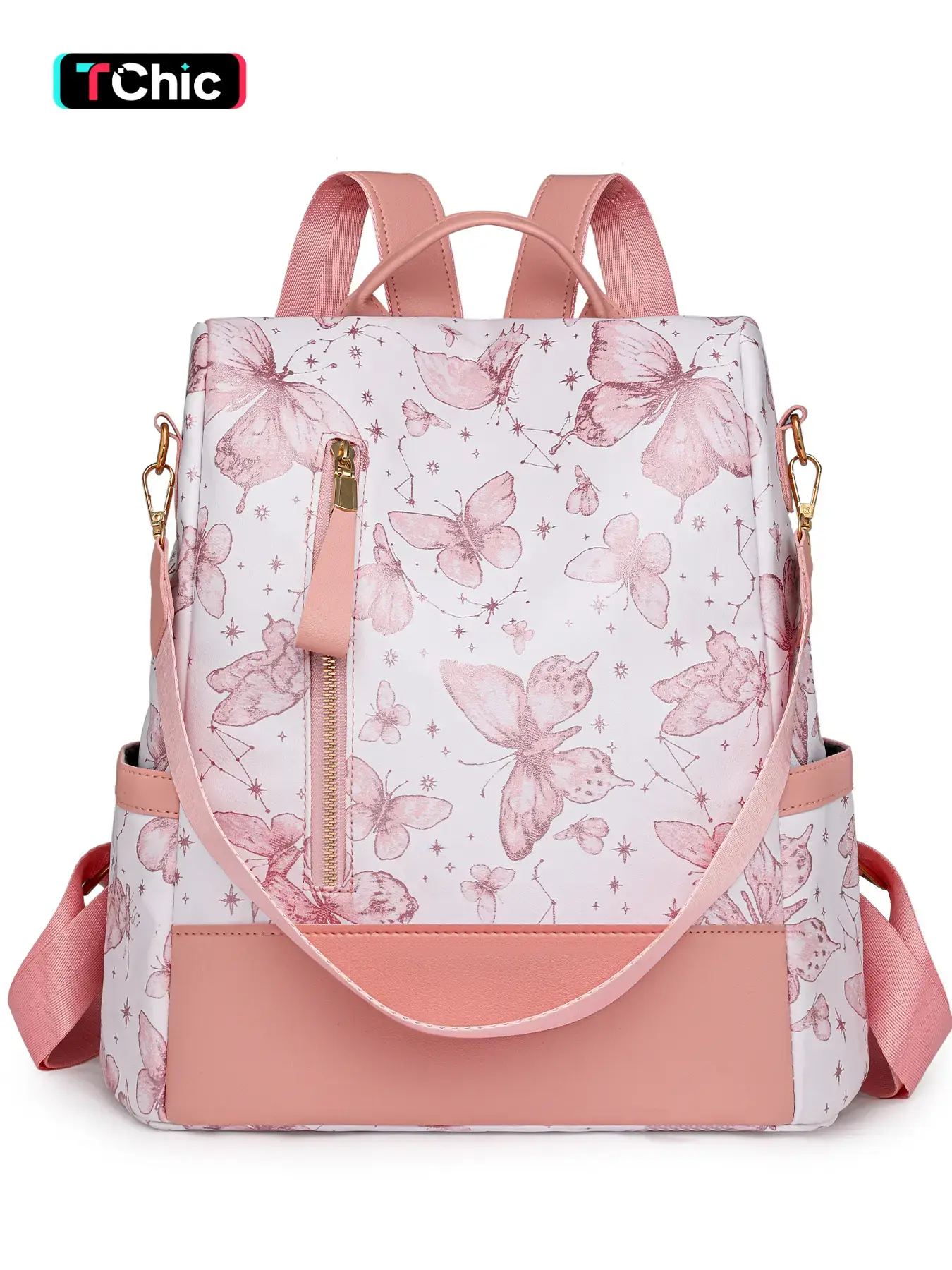 Women's Fashion Butterfly Pattern Backpack, Casual Lightweight Student School Bag, College School Backpack, Trendy Versatile Backpack for Travel & Daily Use, Cute Backpack, Casual Printed Backpack