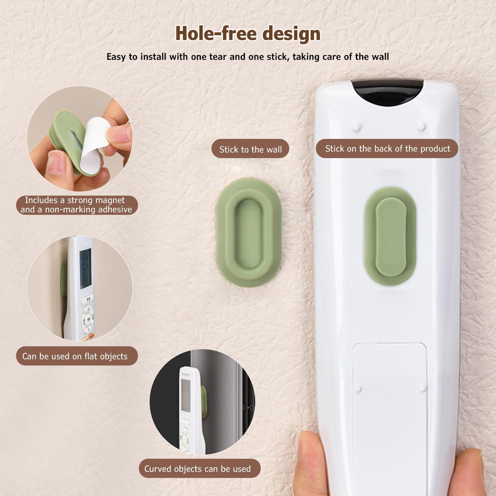 Magnetic Remote Control Holder, 2 Counts Self-adhesive Wall Mounted Remote Control Storage Bracket, Remote Control Holder for Remote Controls, Chargers, Organizer, Cell Phone Mount, Cellphone Car Holder, Magnetic Phone Mount Suction # TOP PICKS