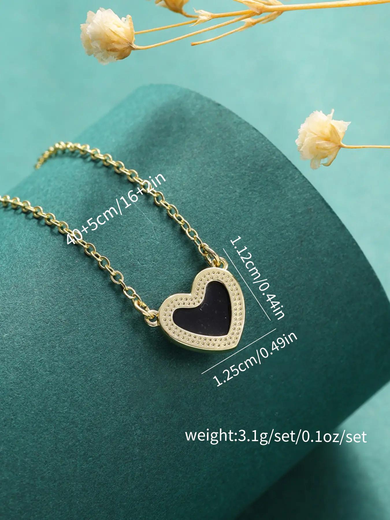Simple Love Heart Shaped Matching Pendant Necklace for Women for Gift, Heart Charm Necklace, Stainless Steel Jewelry, Casual Streetwear Accessory As Gift for My Girlfriend, I Love My Girlfriend, Valentine's Day, Gift