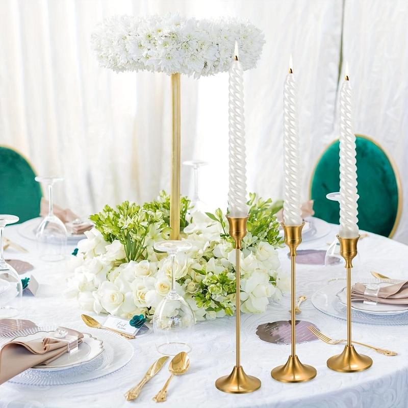 Elegant Romantic Vintage Metal Candle Holders, 30-Piece Set Candle Stands for Wedding, Dinner, Halloween and Home Interior Decor Ornaments, Interior Decoration Accessories