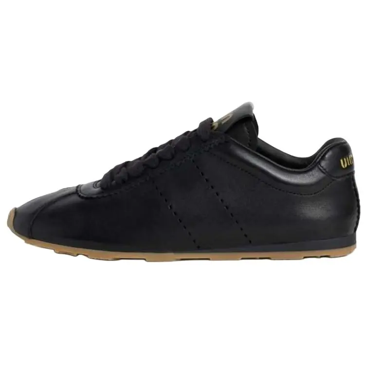 MIU MIU Plume Leather Lace-Up Trainer Shoes for Women in Black Trending Shoes, House White Official Shoes to Get / Maison Mihara Verifiable, with credentials and supporting global authentication