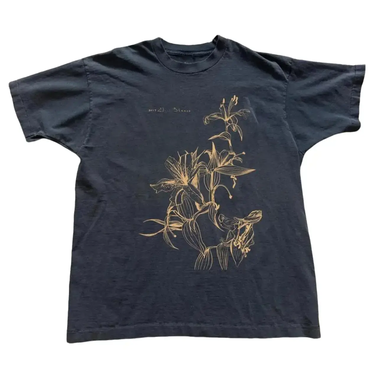 Gildan Men's and Women's T-shirt, Black and gold floral graphic tee, Unisex T-shirt, Gift T-shirt, Y2k Unisex Graphic Tees Gothic Grunge Emo Scene Amity Affliction Style Clothes Menswear Womenswear Streetwear