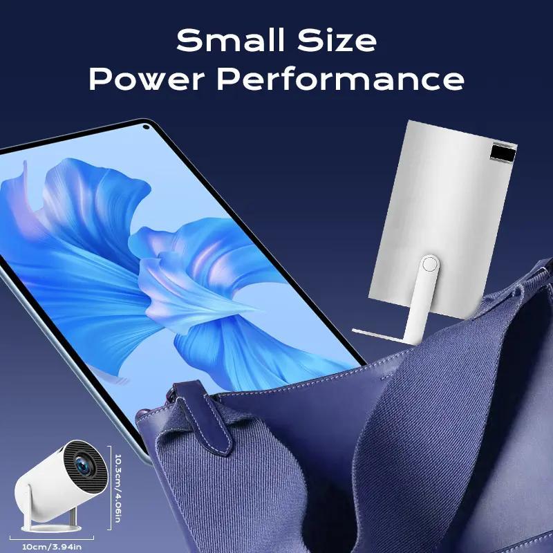 M5 Mini Projector with 8K Decode 290ANSI Lumens Auto Keystone Correction Dual-Band WiFi6 & Bluetooth5.4 Android 14 1280x720P for Home Cinema Portable Movie Theater Gift - Audio 4K/1080P Support