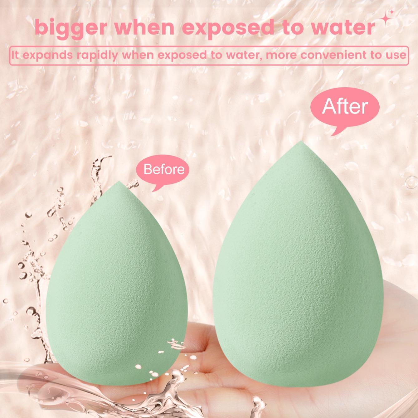 15pcs/set Makeup Sponge & Powder Puff Set, Makeup Sponge Set, Including 5pcs Powder Puff & 5pcs Mini Beauty Egg & 5pcs Beauty Egg, Cosmetic Accessory