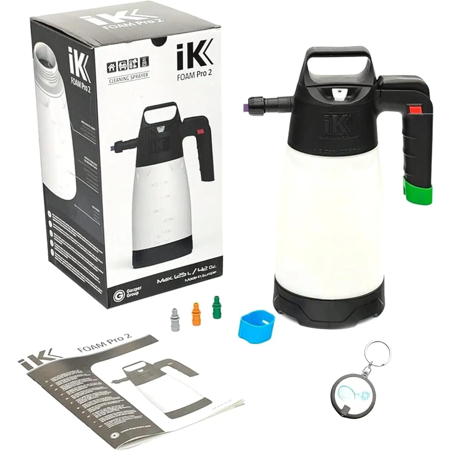 iK  PRO 2 Pump Sprayer, Professional  Bottle for Automotive Cleaning, Detailing, and Industrial Cleaning, Bundle with a