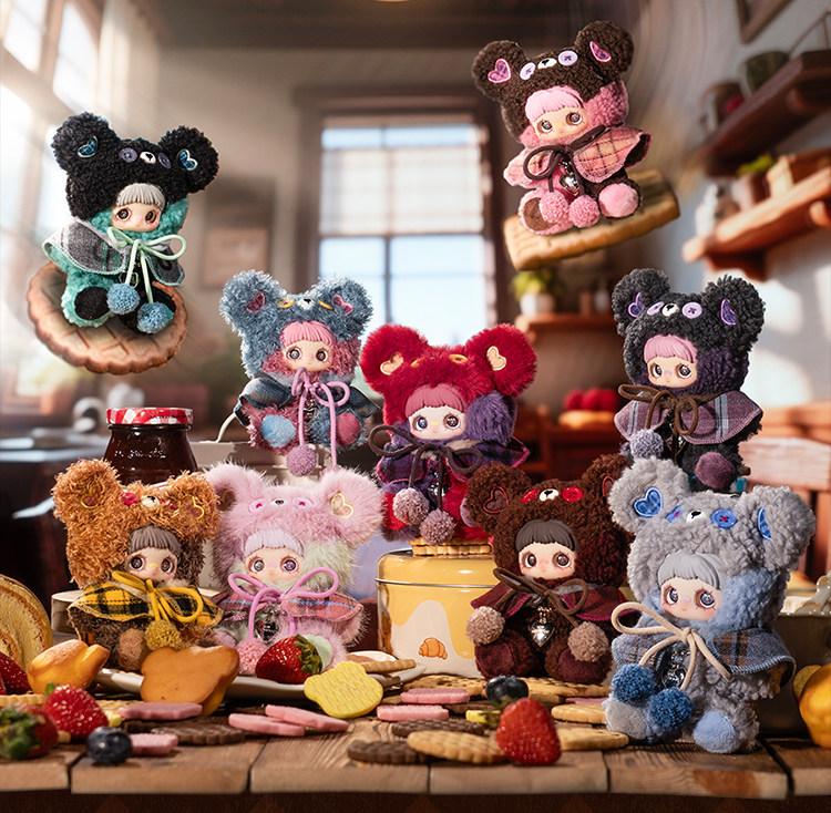 Maymei Tiny Bear Cookie Series Mini Blind Box 1PC(1 of 9 Possible Styles) Cute Keychain Figures Collectible Toys Birthday Gifts (1Pcs Blind Box)