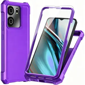 for BLU View 5 B160V Case with Screen Protector,Full  Protection Front PC  Soft  Bumper,Heavy Duty Protection Shockproof Phone Case for BLU F5 5G