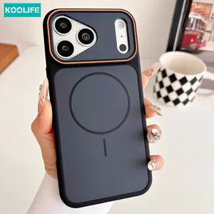 Trendy Skin-Friendly Matte Dual-Tone Phone Case Magnetic Shockproof Thickened Full Protection For iPhone seize