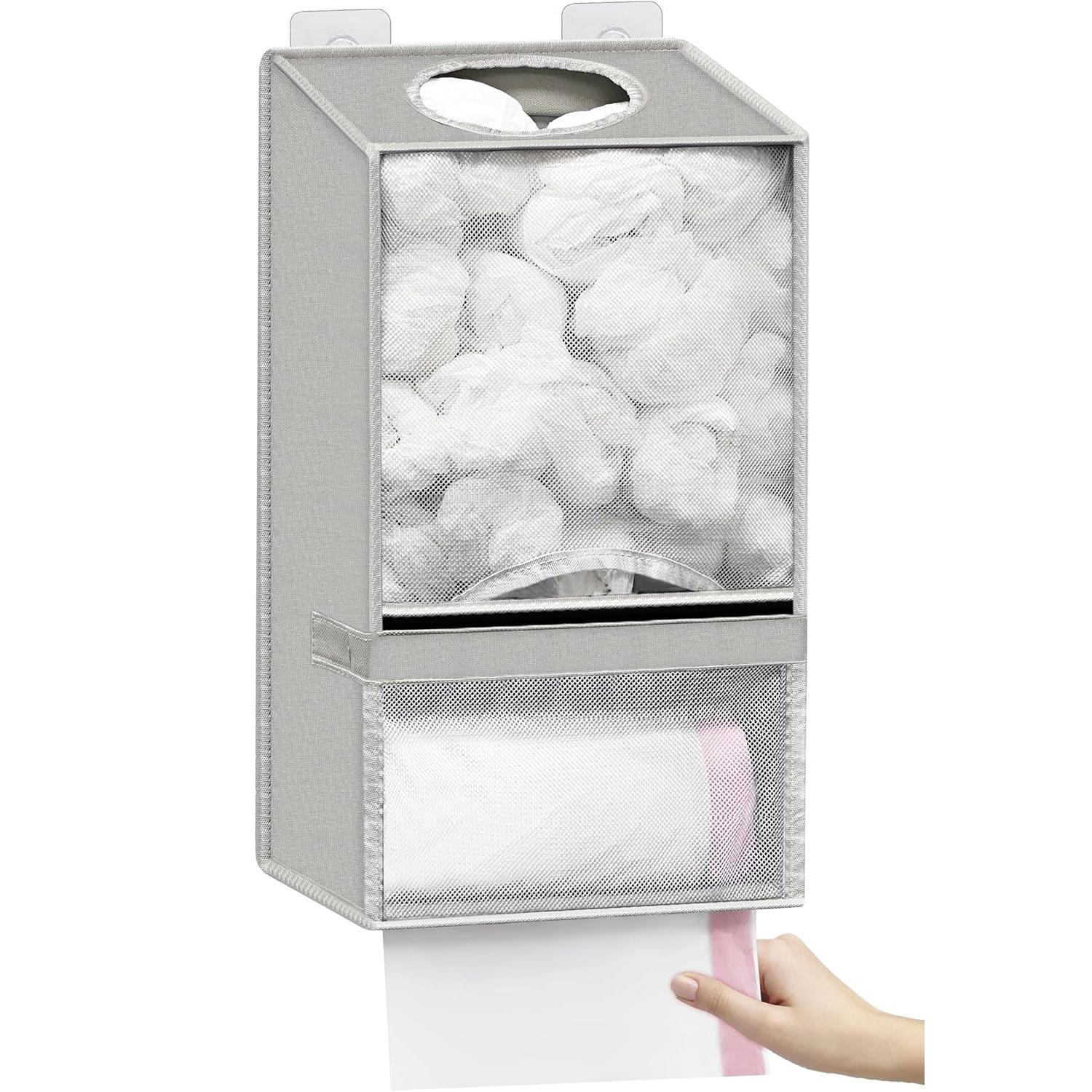 Large Plastic Bag Organizer Rack, Wall-Mounted Design, Oxford Fabric Material, Ideal for Kitchen/bathroom/laundry Room