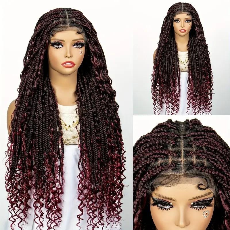Hot Girl African Braid, Latin American Curl, Full Lace Hand-Woven Wig