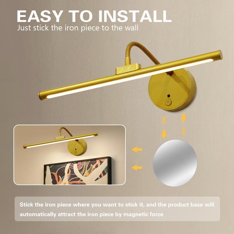 USB Rechargeable Wall-Mounted Dimmable Picture Light - with Remote Control & Adjustable Lighting Modes - Decorative Wall Light - Modern Mood Lighting - Novelty Lighting for Wall Paintings, Portraits & Gallery Art #TOP PICKS