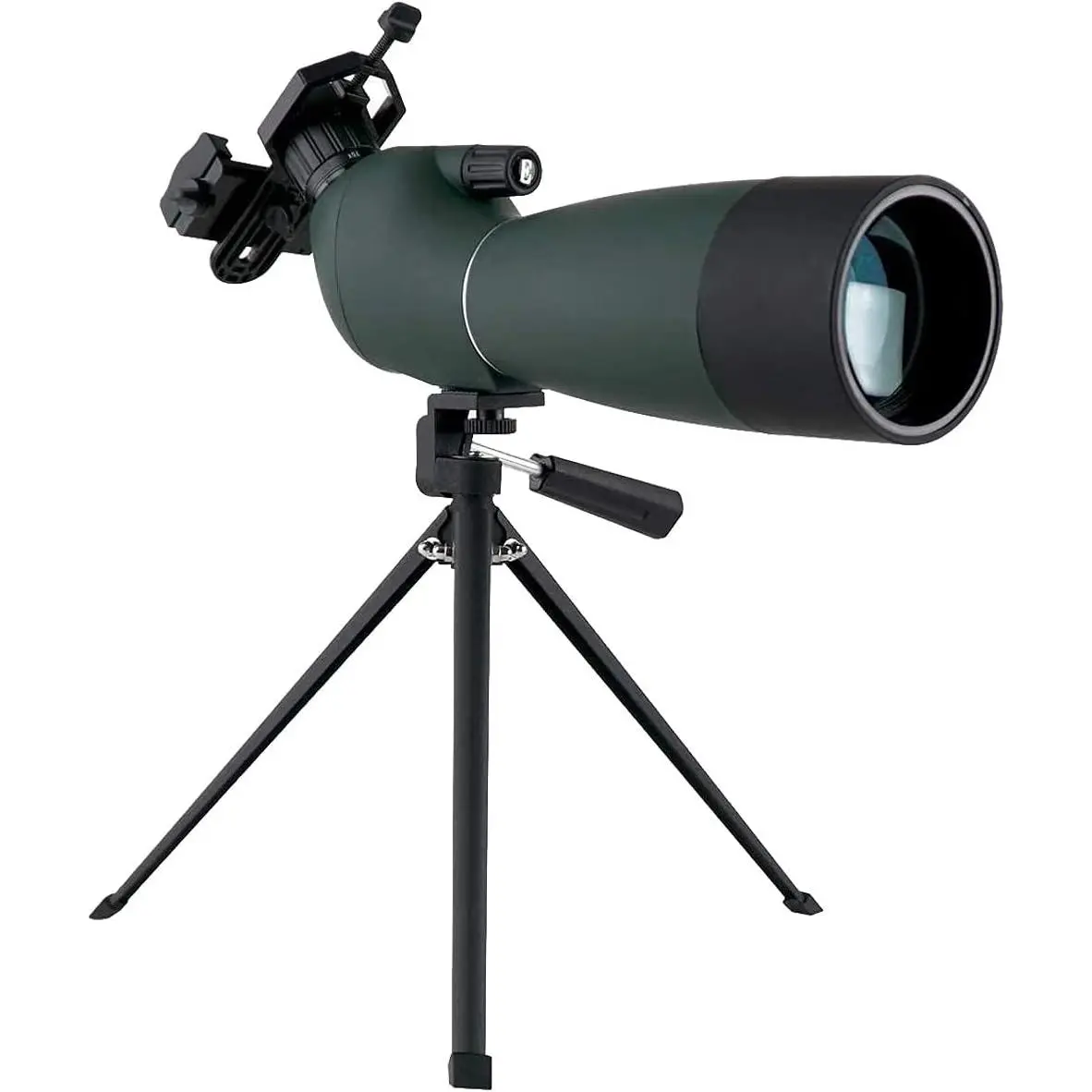 25-75x70 Angled Spotting Scope with Tripod & Phone Adapter, Waterproof Fogproof Monocular for Bird Watching Wildlife Target Shooting, Clear View Up to 200 Yards for Beginners
