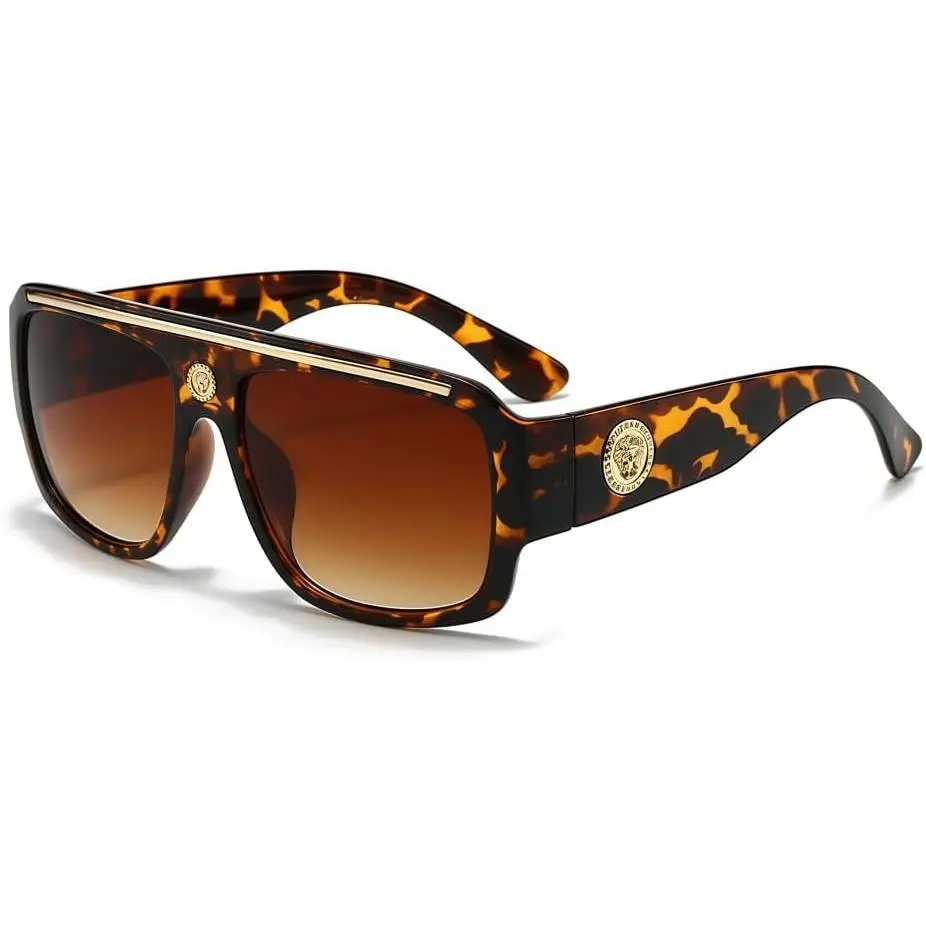 Women's Retro Hip Hop Fashion Sunglasses - Bold Square Frame Vintage Rapper Style Eyewear for Men