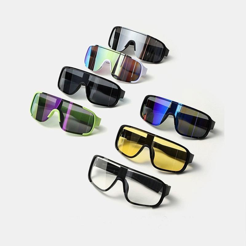 Kids Sports Sunglasses for Boys Girls, Large Frame Windproof Goggles, Anti-Glare UV Protection Eyewear for Outdoor Skiing Cycling & Daily Activities