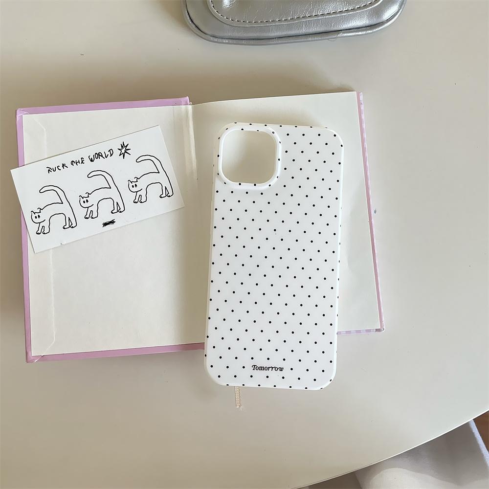 INS Polka Dot Small Fresh Mobile Phone Case for iPhone 17 16 15 14 13 12 Pro Max 11 Ultra Slim Shockproof Cover for iPhone Air