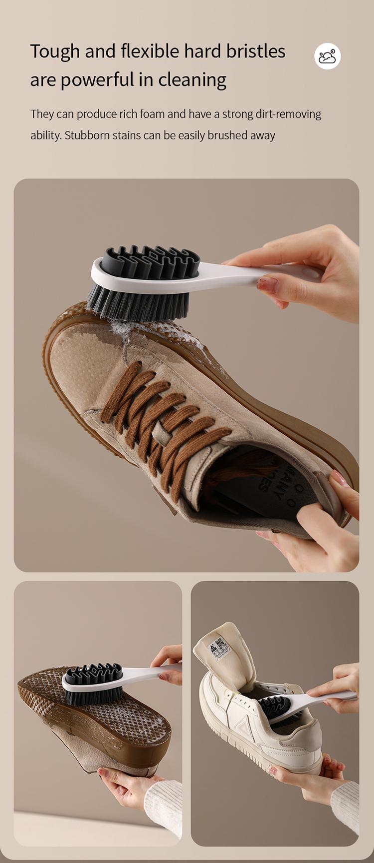 FaSoLa suede shoe brush, soft bristles that do not damage shoes, suede eraser, special shoe brush for cleaning suede