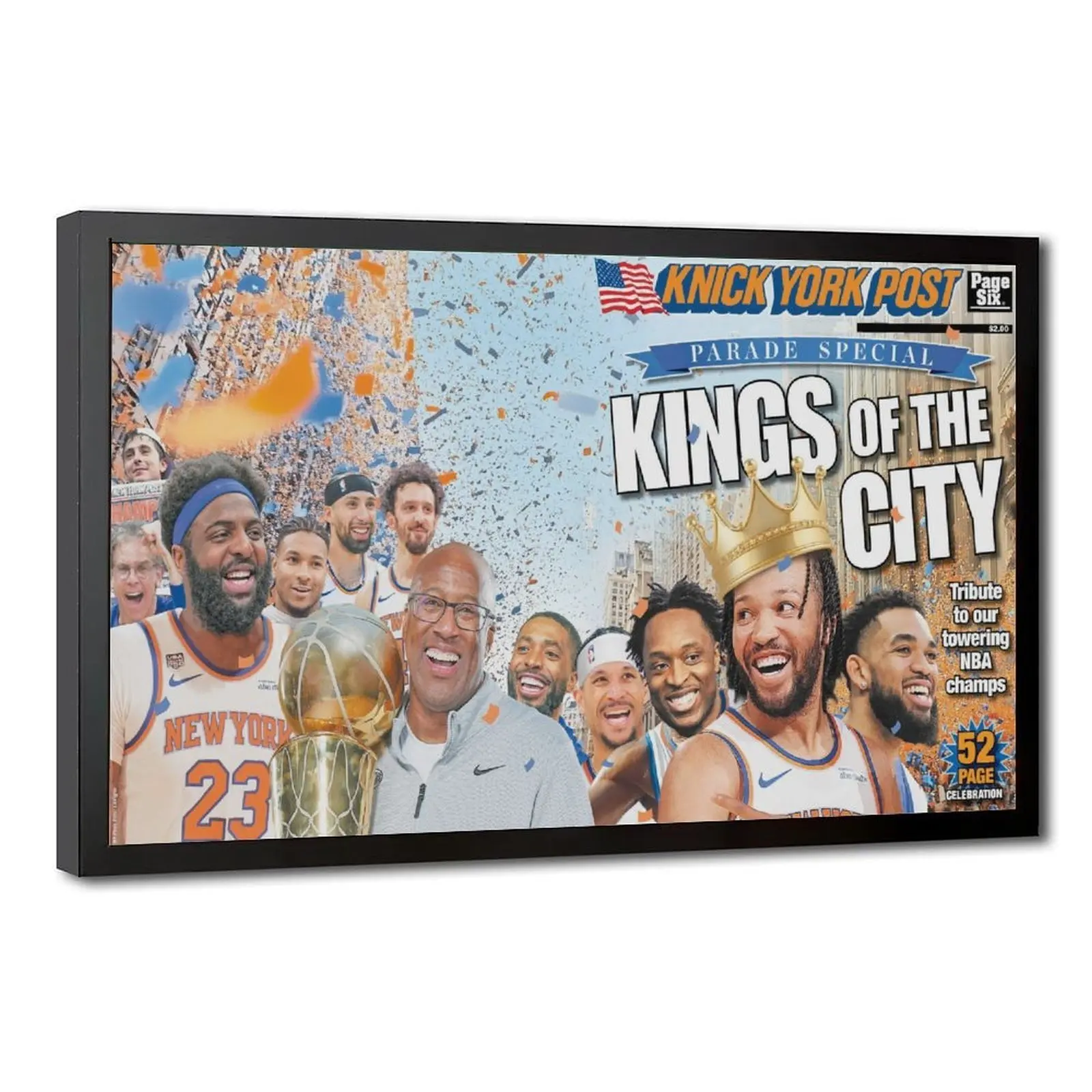 New York Knicks Poster Championship Commemorative Poster Fan Art Sports Decor for Man Caves Kids' Rooms Offices Dorms