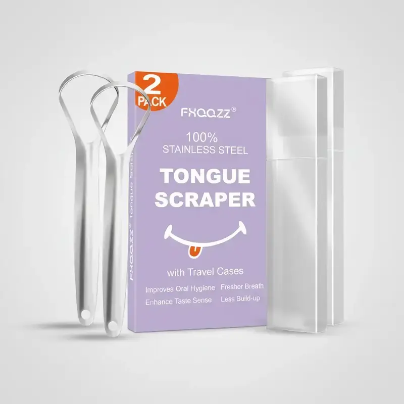 Portable Tongue Cleaner for Adults, 2 Counts/set Tongue Scrapers with Storage Case, Oral Care Tool for Travel, Tongue Cleaning Kit, Tongue Scraping Tool, Oral Hygiene Essentials, Oral Care Product, Oral Care Supplies