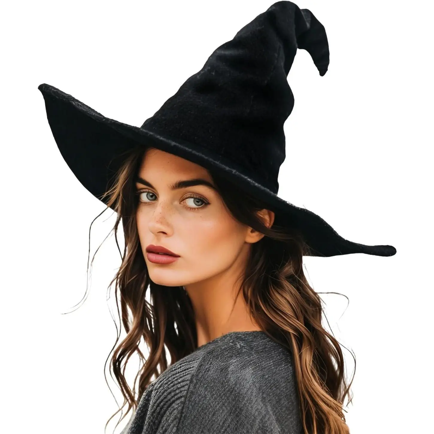 Witch Hat, 18IN Wizard Hat Cosplay Accessories for Halloween Costume Party Christmas Masquerade CarnivalsGift