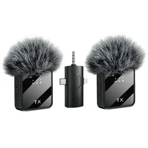 Wireless Lapel Microphone for Streamers, Bluetooth-compatible Recording Mic for Live Streaming, Voice Video Recorder for Mobile Devices
