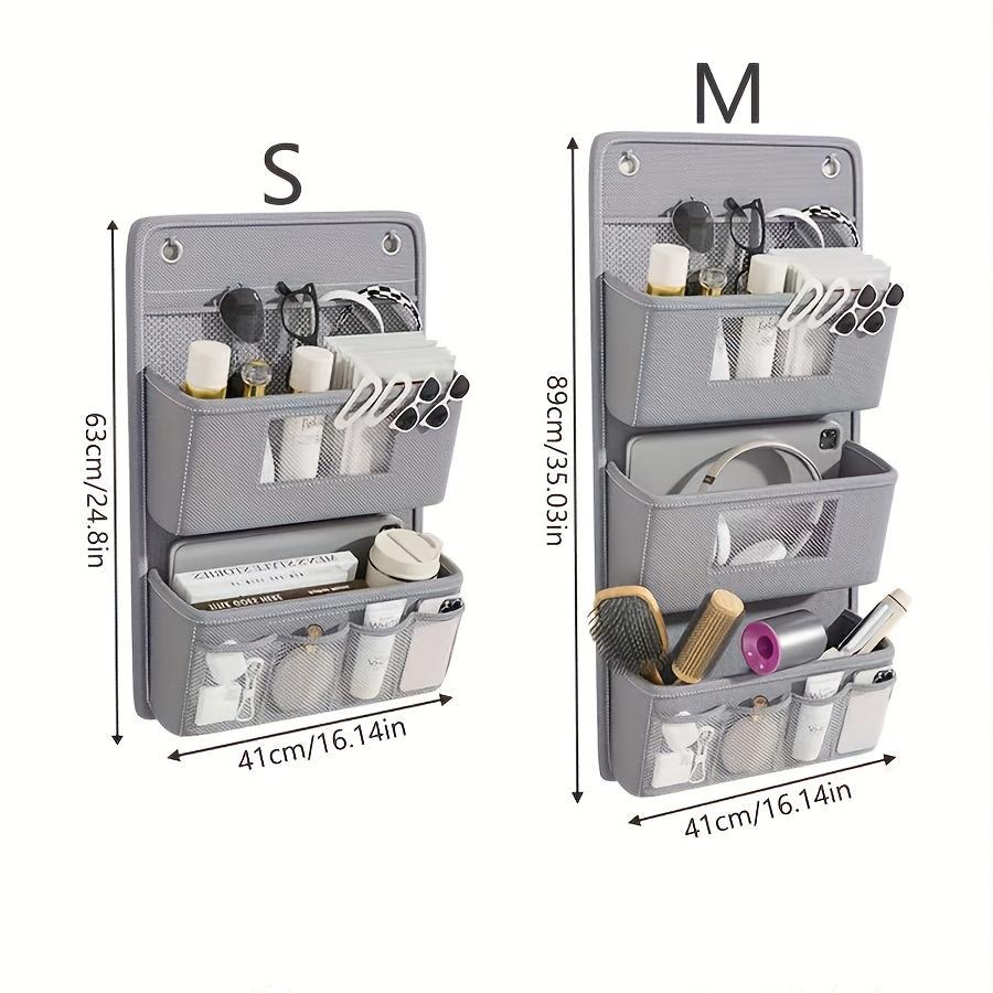 Multifunctional Wall-Mounted Storage Box with Multiple Pockets, Window and Hooks, Perfect for Office, Closet, and Bathroom Use, Desk Organizer Tidy, Multi Grids Organizer, Work Organizer
