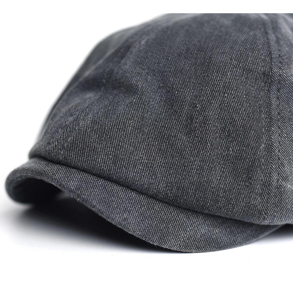 Unisex Four Seasons Cotton Newsboy Caps Men Women Octagonal Hat For Male Detective Hats Retro Flat Caps