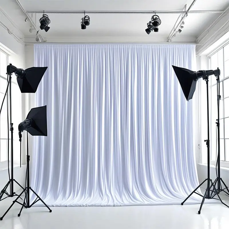 Luxury Dull Satin Background Cloth, Wearable Rod Pocket Design Backdrop, Elegant Decor for Wedding Birthday Party Event Venue Layout