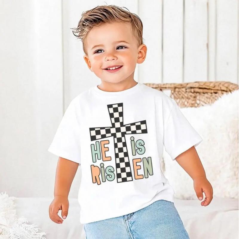 He Is Risen Easter Shirt, Trendy Christian Tee for Kids He Is Risen Easter Shirt, Trendy Christian Tee for Kids