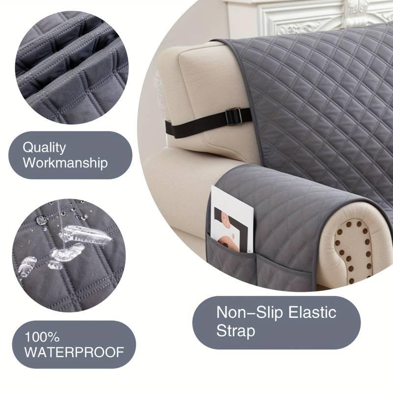 Soft Stretch Recliner Slipcover | 92% Polyester + 8% Spandex, High Elasticity Full Coverage, Anti - Slip Pockets,Prevent pet scratching, Machine Washable for Sofa Recliner Chairs
