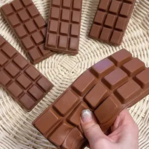 Slow Rebound Chocolate Scented Squeeze Toy - Realistic Food Sensory Stress Relief Toy, Suitable For Adults, TPR Material, Cute Chocolate Collectible, Birthday Party Small Gift And Surprise Gift, Sensory Toy, Stress Relief Toy, Party Favor Filler, Taba Squ