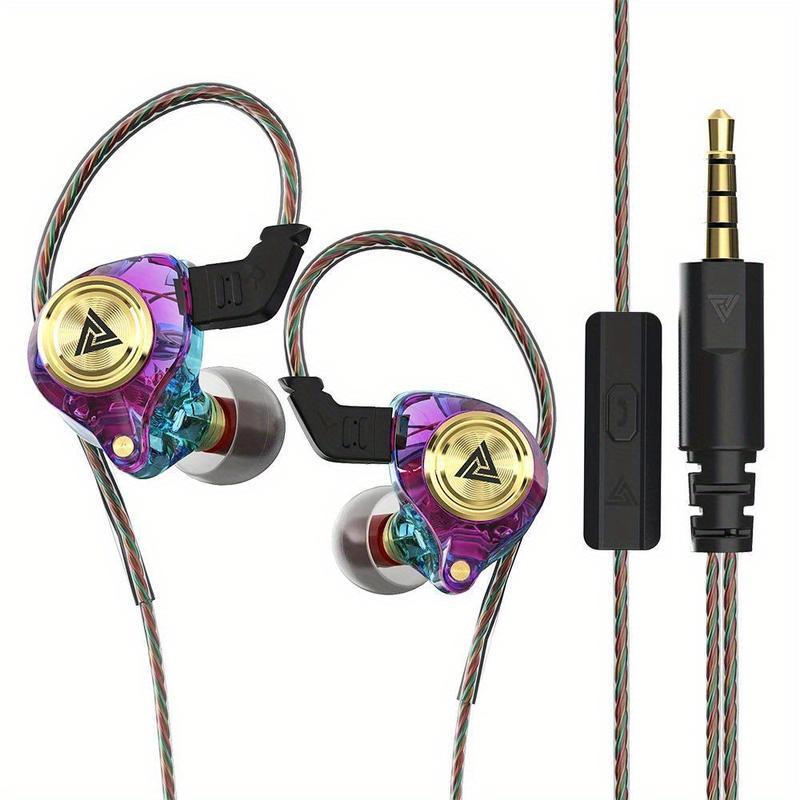 QKZ-AK3/AK6 Wired In-Ear Earphones with Mic – HiFi Subwoofer, Noise Cancelling, 3D Stereo Sound for Gaming, Sports & Gym