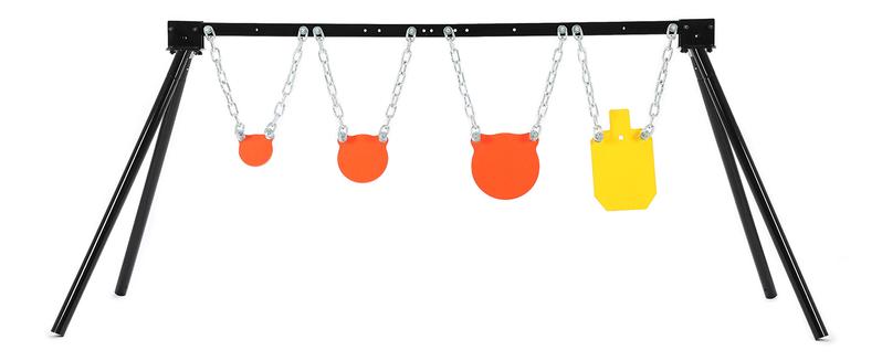 HECASA Steel Target Stand Kit, 3 Gong Targets + 1 Torso Target, AR500, 1/2" Thick, 4'' 6'' 8'' Targets steel tip dart Shooting Equipment Sturdy