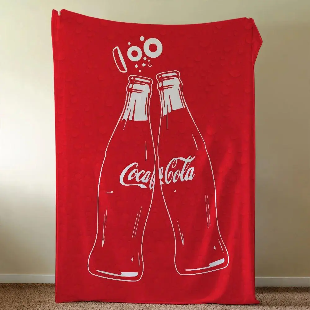 Coca Cola Logo Soft Flannel Throw Blanket Cozy Plush for Sofa Couch Home Decor Gift