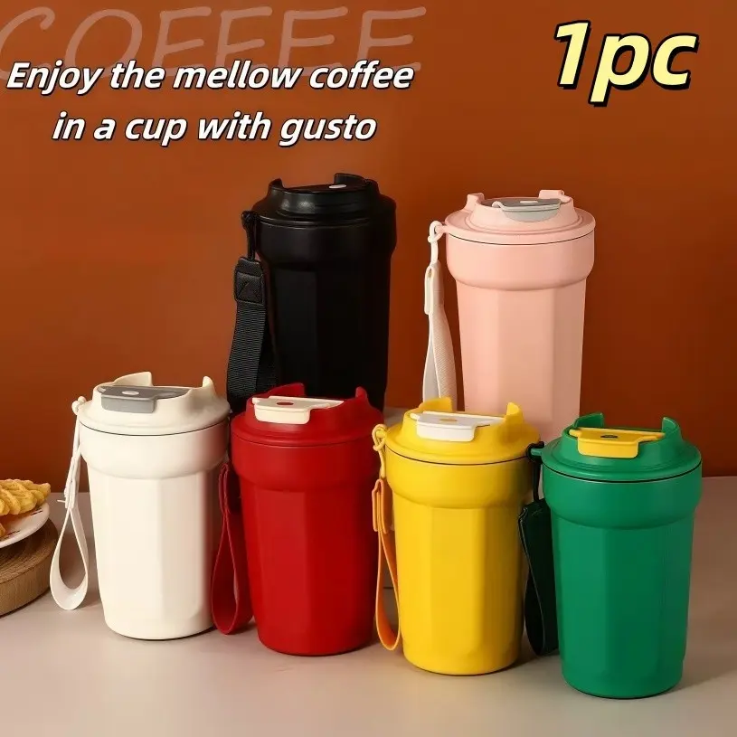 Reusable Coffee Cup Dual Wall Travel Water Bottle, Stainless Steel Vacuum Outdoor Coffee Cup, Durable and Insulated Beverage Container, Insulated Travel Tumbler