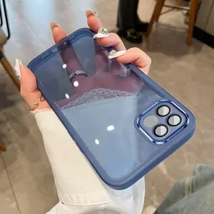 For Samsung Galaxy A22 5G/A22s 5G/F42 5G phone cases, lens film phone cases, durable soft rubber protective cases, fashionable phone accessories, smooth color semi transparent phone cases, frosted anti slip sides, multiple colors to choose from