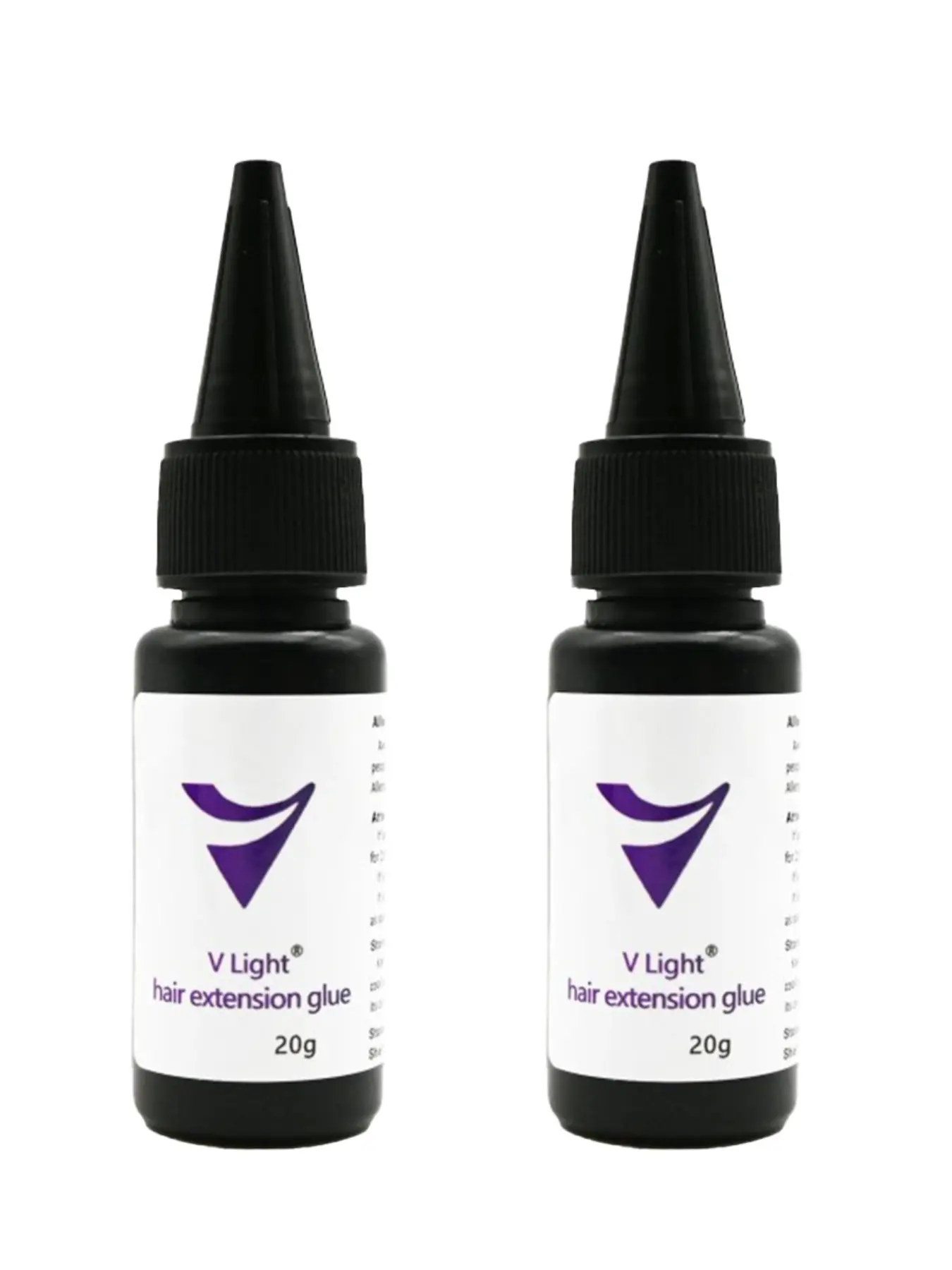 2Pcs 20g VLight Clear Invisible Waterproof Hair Extension Glue No Residue Adhesive For Hair Extensions & Lace Front Wigs