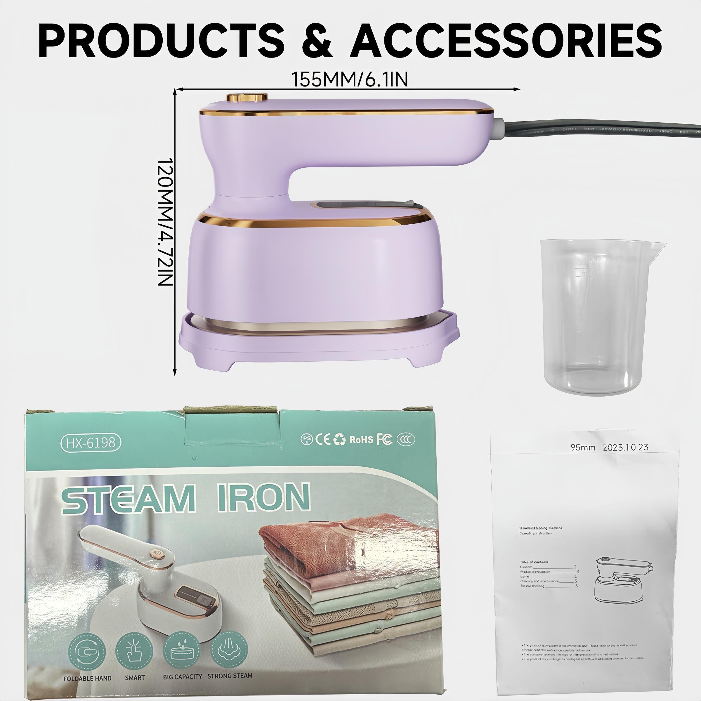 Portable Travel Steam Iron, Mini Handheld Clothes Steam Press Iron, Steamer Iron, Ironing Machine, Steaming Iron, Folding Design Mini Steam Iron, Travel College Dormitory Home Essential Steam Iron, Men Gifts