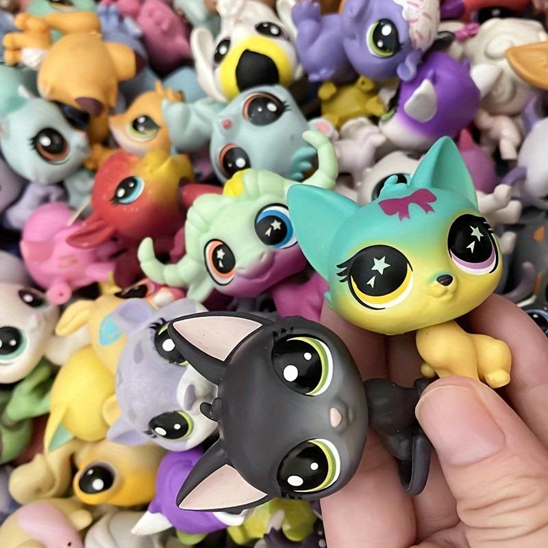 3-Pack LPS DOGS Random Mix 1.97inch Cartoon Animal Figurines, Colorful Plastic Collectible Toys, Cat Dog Rabbit Handicrafts, Novelty Figures for Display