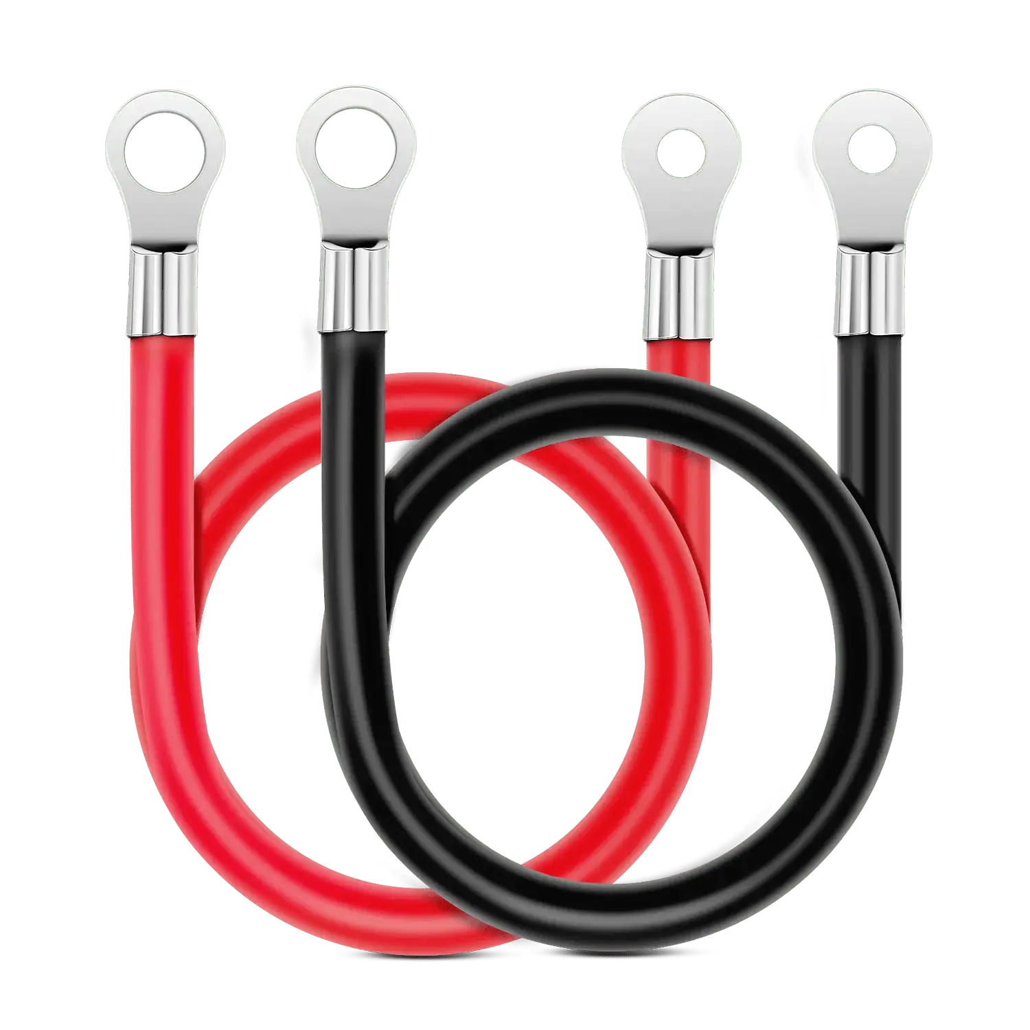 Nilight Battery Inverter Wire Cables - 6AWG, 20in, Corrosion-Resistant, Flame-Retardant, Heat-Insulating, Stable Automotive & Motorcycle Car Light Wiring Accessory