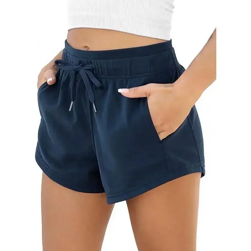 Women's Shorts with Pockets Cotton French Drawstring Workout Casual Lounge Shorts running  shorts womens  gym  shorts
