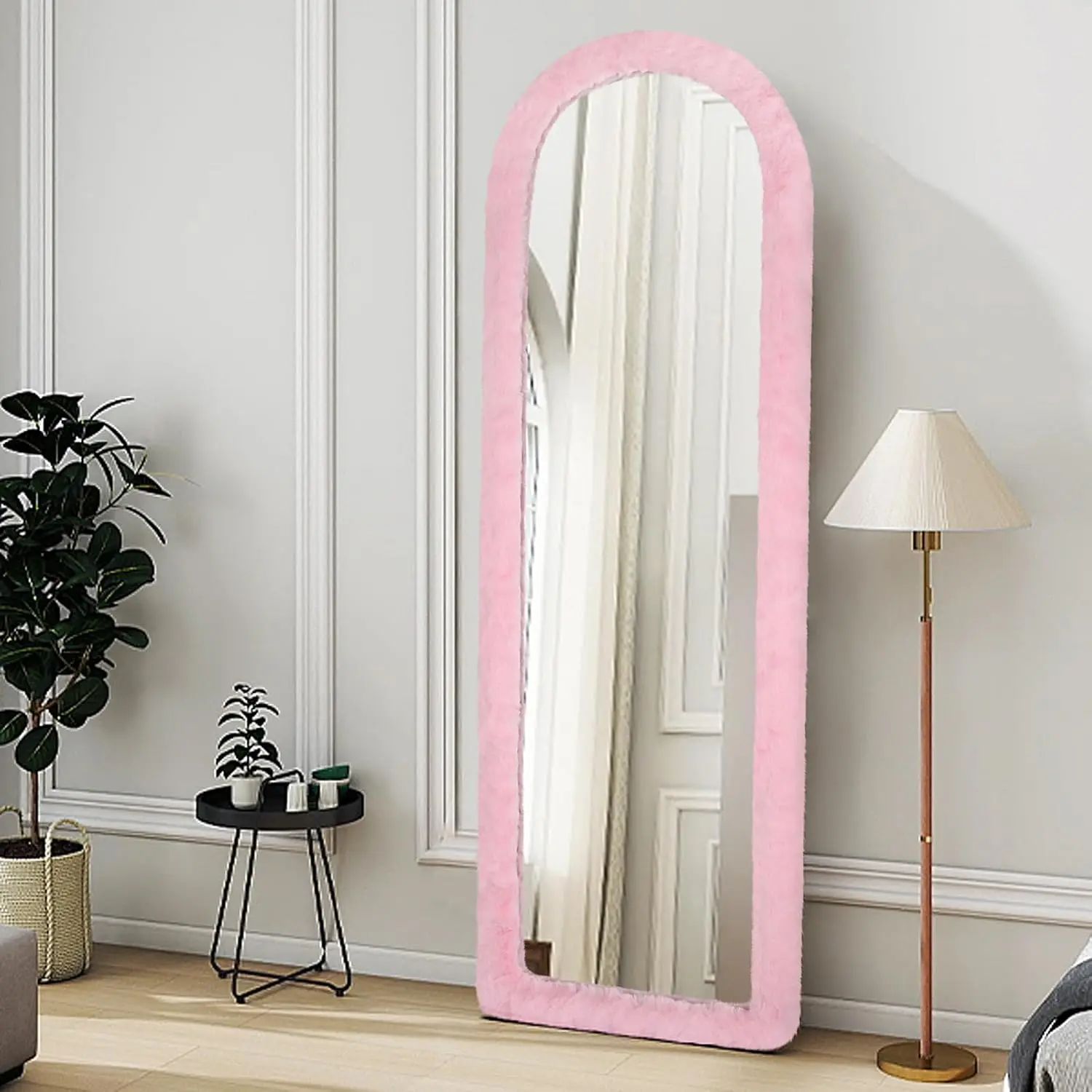 Mirror Cover for Arched & Full-Length Mirrors (59"x16") - Stretch Fabric, Non-Slip Backing, Decorative Protector - Soft & Durable Decor (Mirror Not Included)