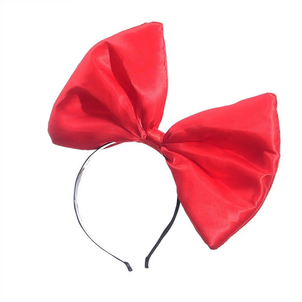 Bow Headband Bowknot Hair Bands for Halloween, Women Red Big Hairs Bows Hairband, 10'' Huge Bow Hair Hoop for  Costume Party Holiday Decoration