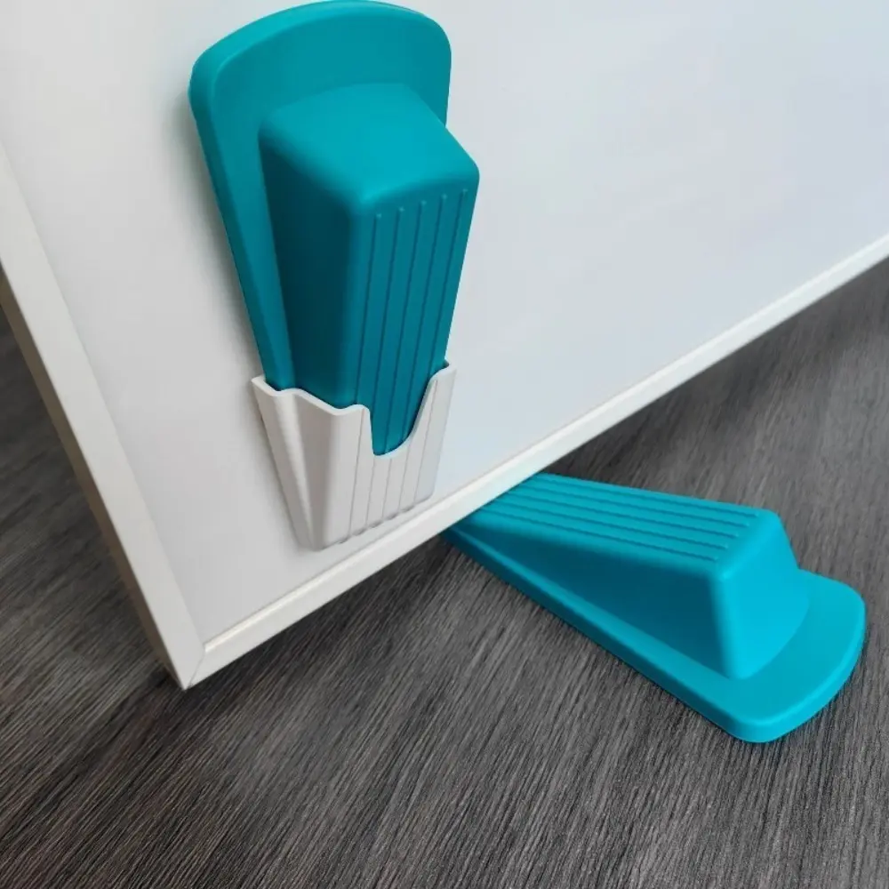 New Combined Door Stopper with Storage Slot, Soft TPR Rubber Door Stop, Top-Mounted Anti-Collision Door Safety Blocker for Household Use
